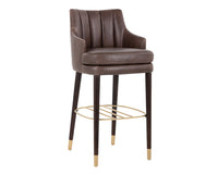 Sunpan Valerie Barstool - Havana Dark Brown