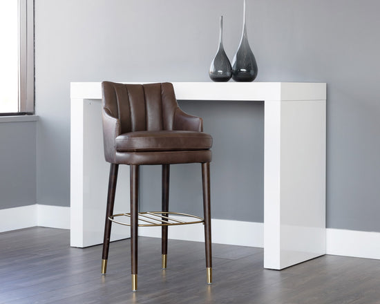 Sunpan Valerie Barstool - Havana Dark Brown