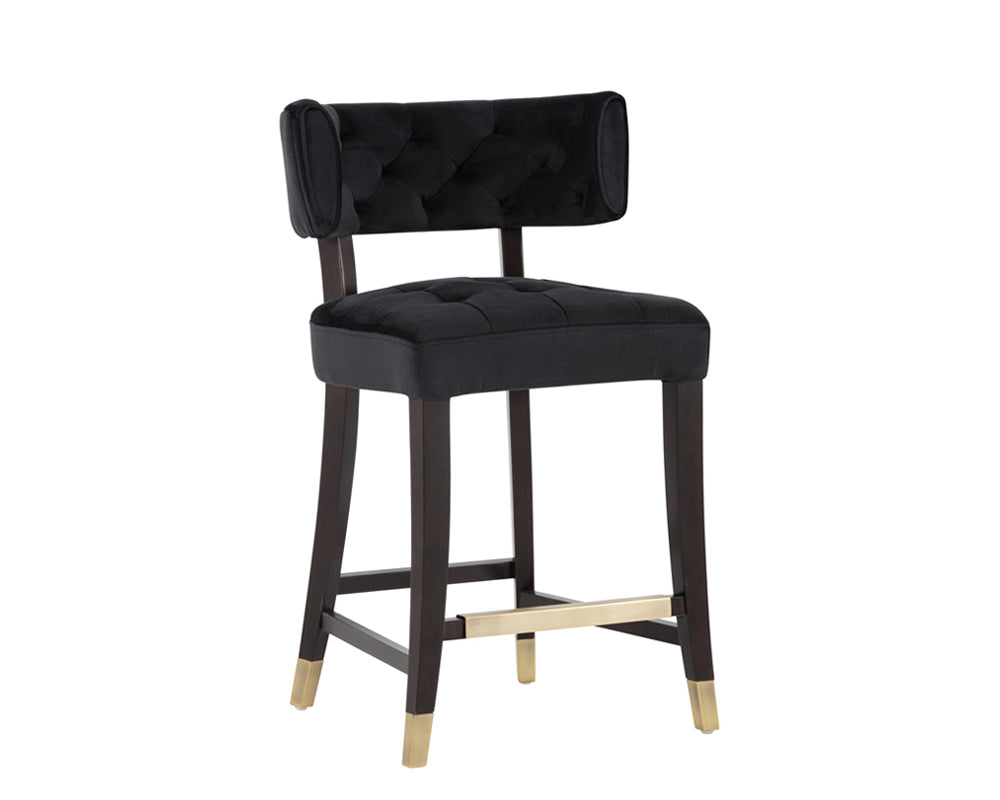 Sunpan Tatum Counter Stool in Piccolo Black