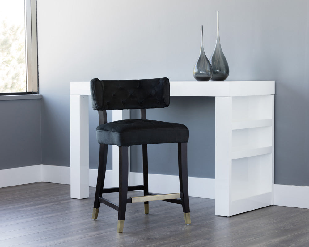 Sunpan Tatum Counter Stool in Piccolo Black