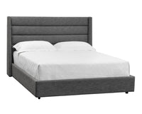 Sunpan Emmit Bed - Queen in Marble / Quarry / Merino Pearl