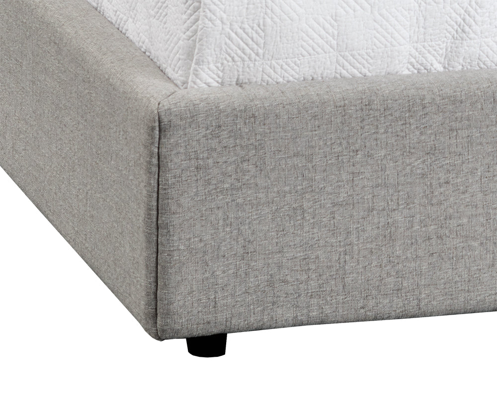 Sunpan Emmit Bed - King in Marble / Quarry /Merino Pearl