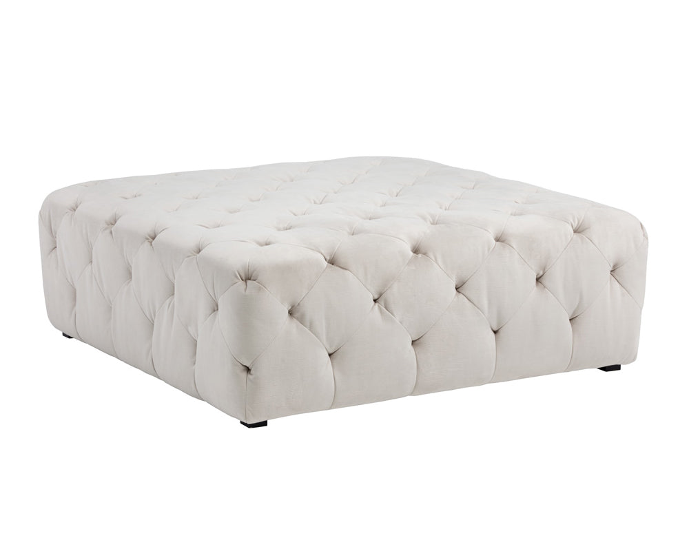 Sunpan Millie Tufted Ottoman - Piccolo Black/Prosecco