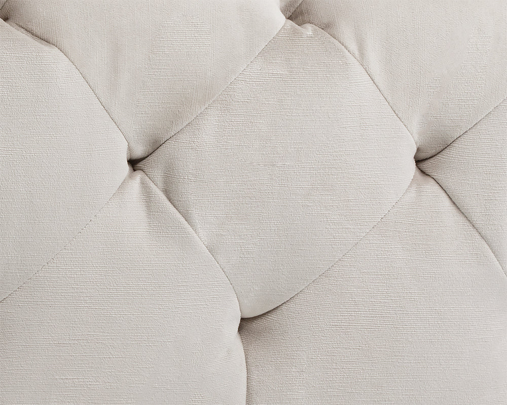 Sunpan Millie Tufted Ottoman - Piccolo Black/Prosecco