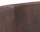 Sunpan Dax Swivel Lounge Chair in Coal Black / Havana Dark Brown