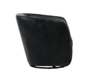 Sunpan Dax Swivel Lounge Chair in Coal Black / Havana Dark Brown
