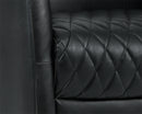 Sunpan Dax Swivel Lounge Chair in Coal Black / Havana Dark Brown
