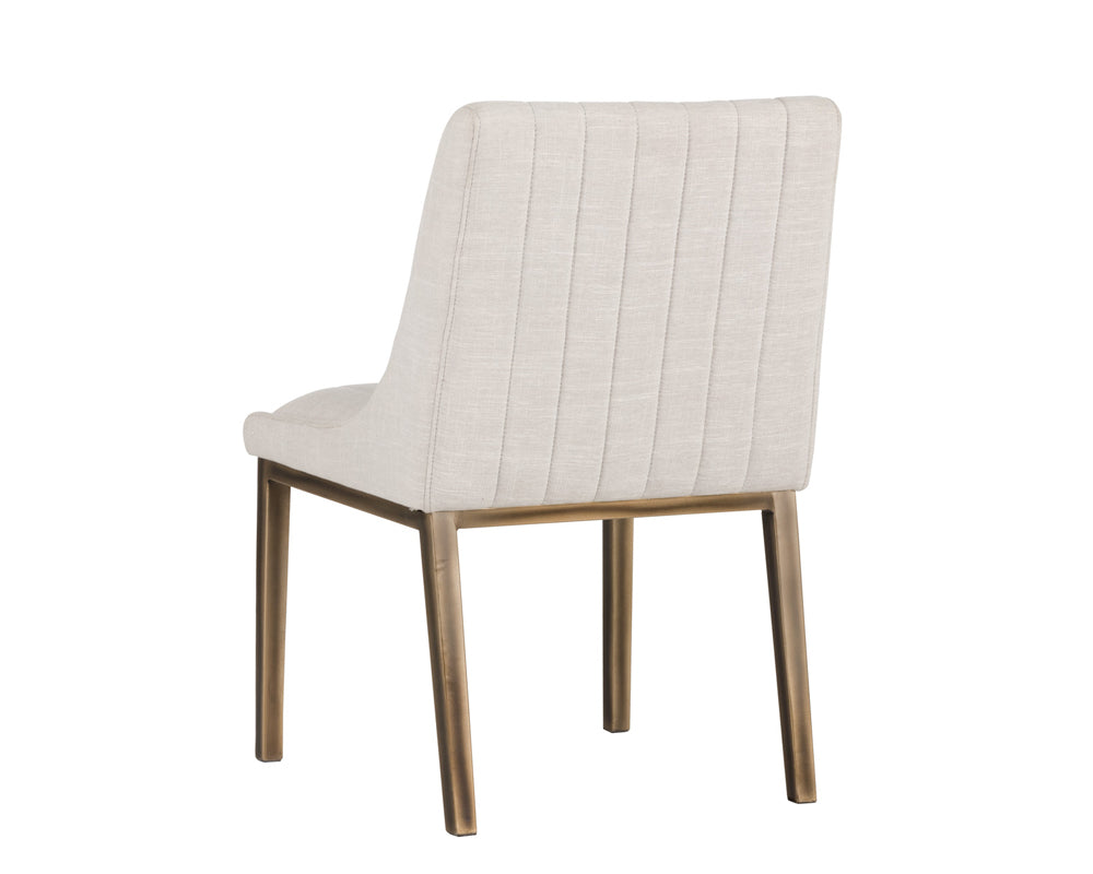 Sunpan Halden Dining Chair - Beige Linen/Bravo Cream/Bravo Metal/Vintage Black/Vintage Blue/Vintage Cognac-Set of Two