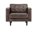 Sunpan Donnie Armchair - Coal Black/Dark Grey/Havana Dark Brown/Light Grey/Tobacco Tan