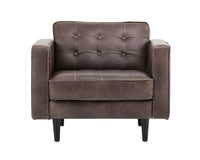 Sunpan Donnie Armchair - Coal Black/Dark Grey/Havana Dark Brown/Light Grey/Tobacco Tan