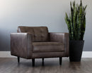 Sunpan Donnie Armchair - Coal Black/Dark Grey/Havana Dark Brown/Light Grey/Tobacco Tan