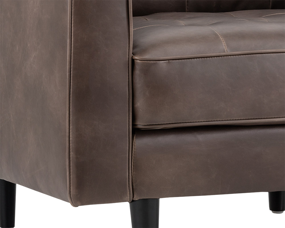 Sunpan Donnie Armchair - Coal Black/Dark Grey/Havana Dark Brown/Light Grey/Tobacco Tan