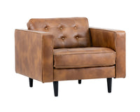 Sunpan Donnie Armchair - Coal Black/Dark Grey/Havana Dark Brown/Light Grey/Tobacco Tan