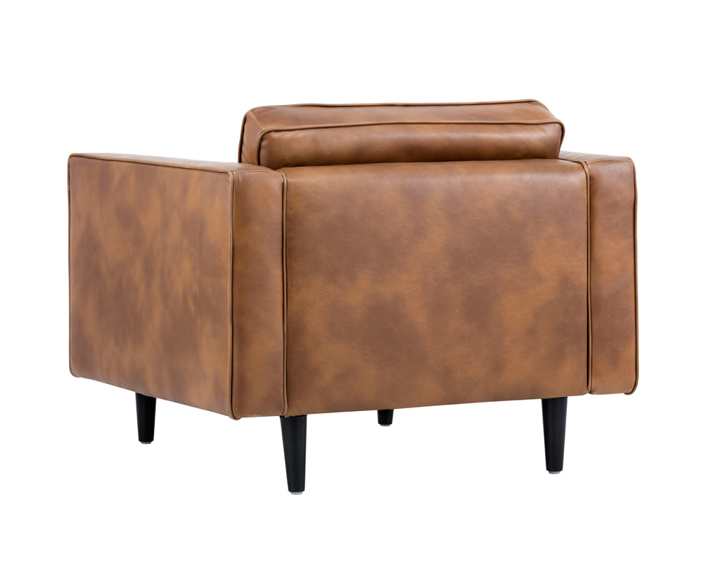 Sunpan Donnie Armchair - Coal Black/Dark Grey/Havana Dark Brown/Light Grey/Tobacco Tan