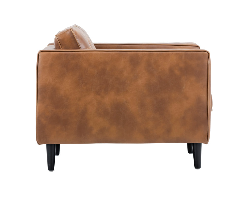 Sunpan Donnie Armchair - Coal Black/Dark Grey/Havana Dark Brown/Light Grey/Tobacco Tan