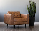 Sunpan Donnie Armchair - Coal Black/Dark Grey/Havana Dark Brown/Light Grey/Tobacco Tan