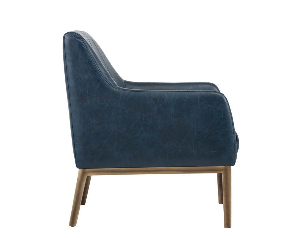 Sunpan Wolfe Lounge Chair in Beige Linen/Bravo Cream/Bravo Metal/Vintage Black/Vintage Blue/Vintage Cognac