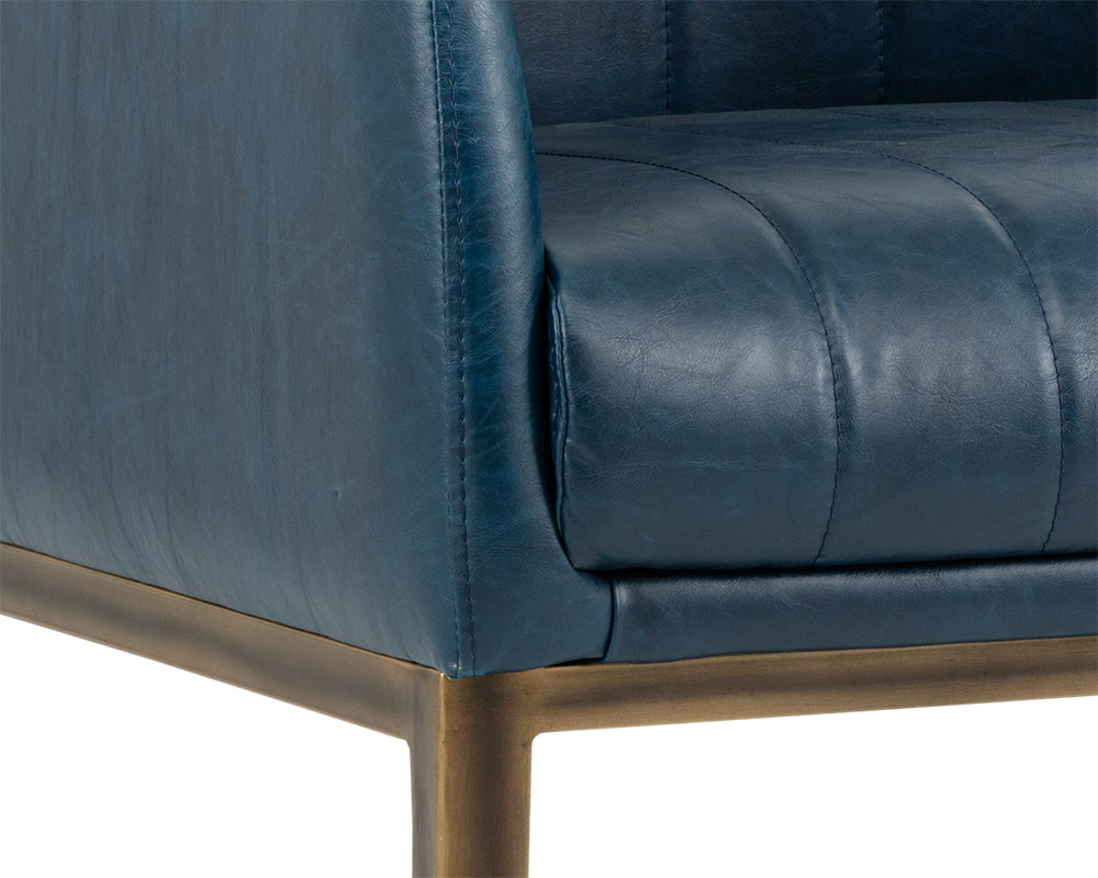 Sunpan Wolfe Lounge Chair in Beige Linen/Bravo Cream/Bravo Metal/Vintage Black/Vintage Blue/Vintage Cognac