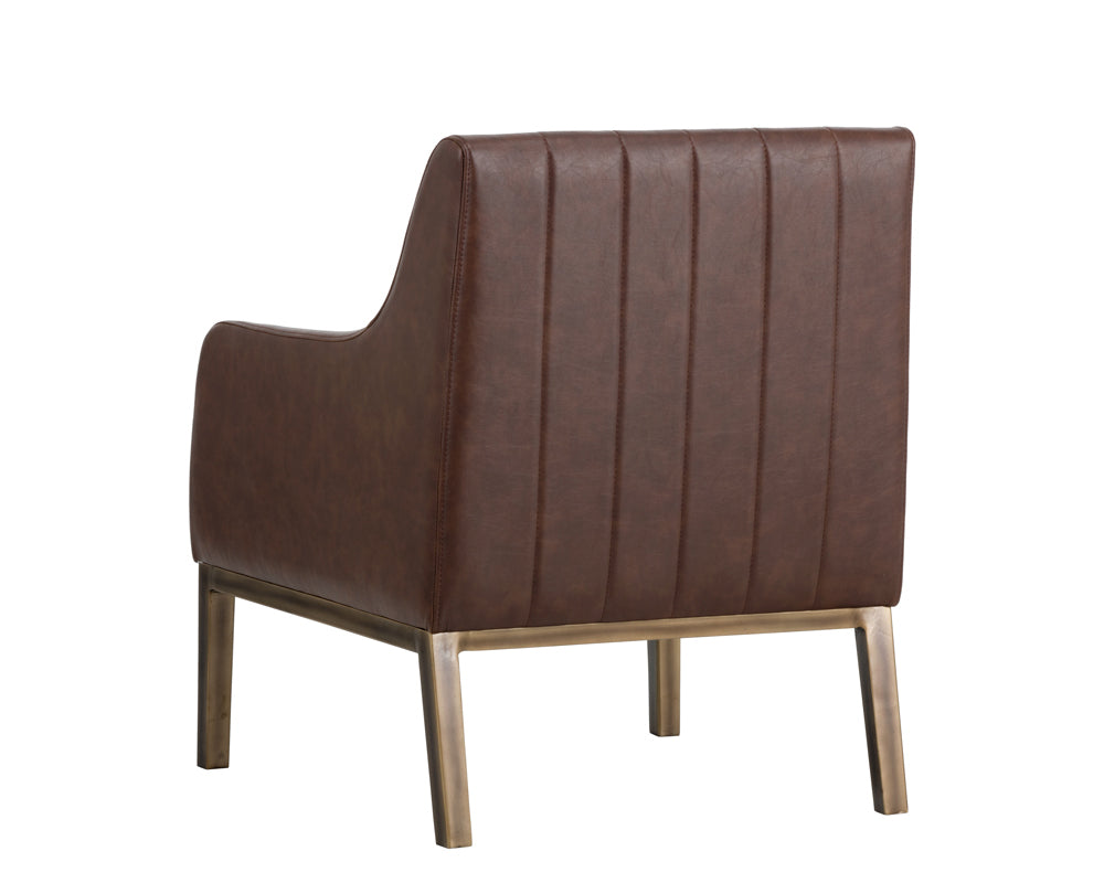 Sunpan Wolfe Lounge Chair in Beige Linen/Bravo Cream/Bravo Metal/Vintage Black/Vintage Blue/Vintage Cognac