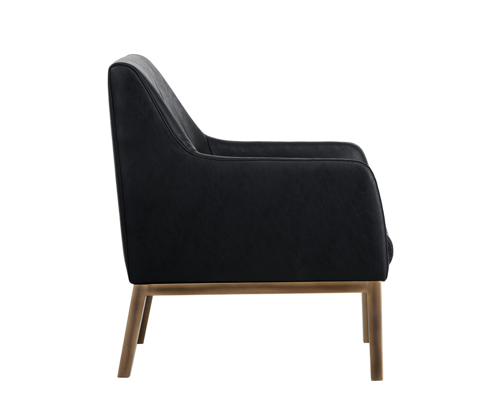 Sunpan Wolfe Lounge Chair in Beige Linen/Bravo Cream/Bravo Metal/Vintage Black/Vintage Blue/Vintage Cognac