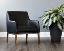 Sunpan Wolfe Lounge Chair in Beige Linen/Bravo Cream/Bravo Metal/Vintage Black/Vintage Blue/Vintage Cognac