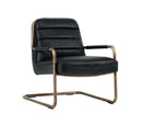 Sunpan Lincoln Lounge Chair in Beige Linen/Vintage Black/Vintage Blue/Vintage Cognac