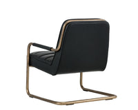 Sunpan Lincoln Lounge Chair in Beige Linen/Vintage Black/Vintage Blue/Vintage Cognac