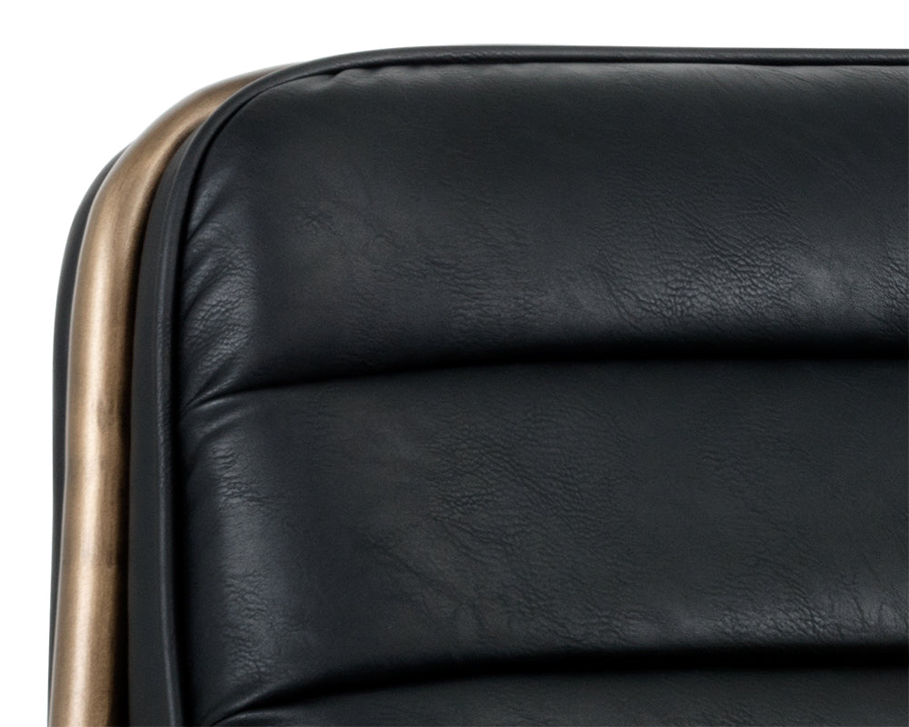 Sunpan Lincoln Lounge Chair in Beige Linen/Vintage Black/Vintage Blue/Vintage Cognac