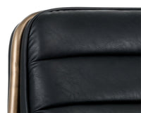 Sunpan Lincoln Lounge Chair in Beige Linen/Vintage Black/Vintage Blue/Vintage Cognac