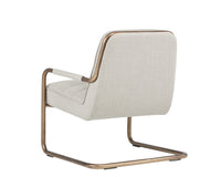 Sunpan Lincoln Lounge Chair in Beige Linen/Vintage Black/Vintage Blue/Vintage Cognac