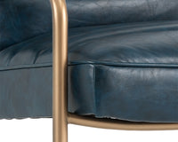 Sunpan Lincoln Lounge Chair in Beige Linen/Vintage Black/Vintage Blue/Vintage Cognac