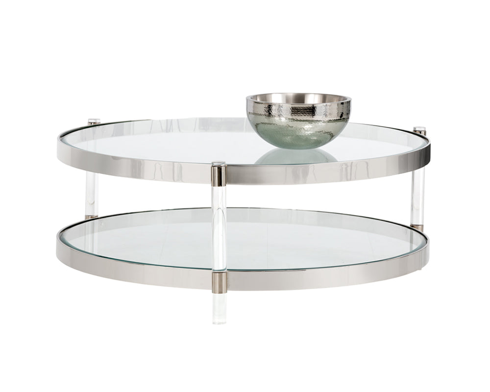 Sunpan York Coffee Table - Stainless Steel