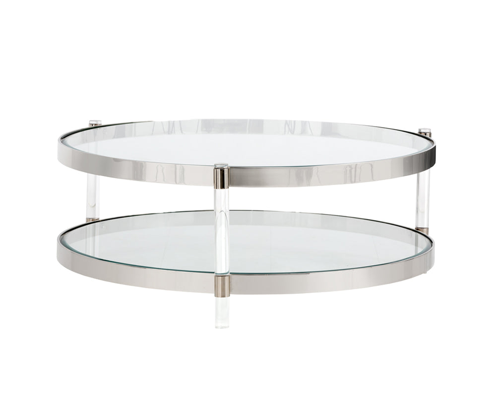 Sunpan York Coffee Table - Stainless Steel