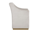 Sunpan Zane Wheeled Lounge Chair in Abbington Black/Piccolo Pebble/Piccolo Prosecco