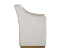 Sunpan Zane Wheeled Lounge Chair in Abbington Black/Piccolo Pebble/Piccolo Prosecco