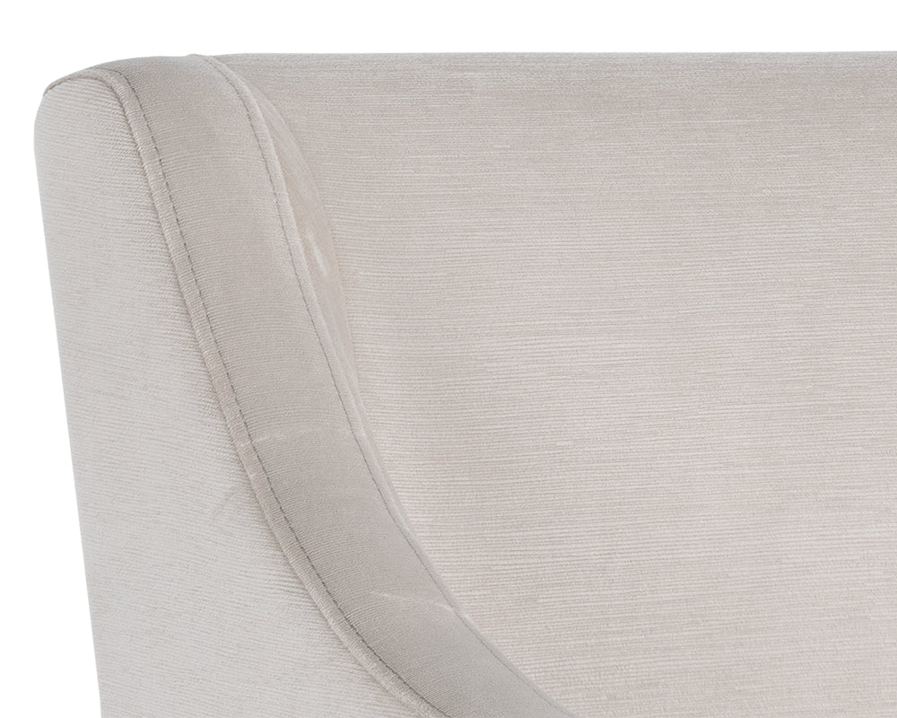 Sunpan Zane Wheeled Lounge Chair in Abbington Black/Piccolo Pebble/Piccolo Prosecco