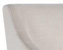Sunpan Zane Wheeled Lounge Chair in Abbington Black/Piccolo Pebble/Piccolo Prosecco