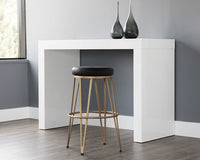 SUNPAN Matthews Swivel Barstool - Champagne Gold - Onyx, Black - Bravo Admiral, Black - Bravo Cognac, Black - Bravo Cream, Black - Bravo Metal