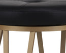 SUNPAN Matthews Swivel Barstool - Champagne Gold - Onyx, Black - Bravo Admiral, Black - Bravo Cognac, Black - Bravo Cream, Black - Bravo Metal