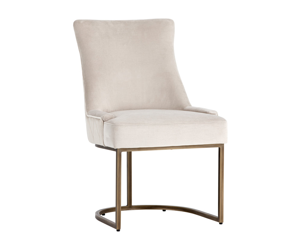 Sunpan Florence Dining Chair - Abbington Black/Piccolo Pebble/Piccolo Prosecco