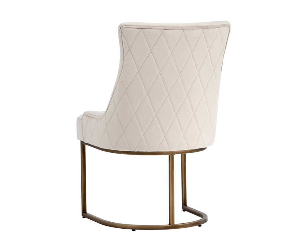 Sunpan Florence Dining Chair - Abbington Black/Piccolo Pebble/Piccolo Prosecco