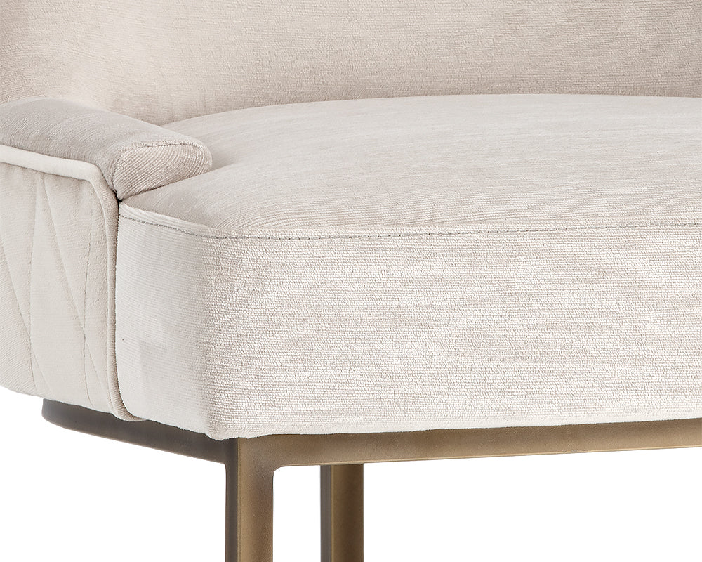 Sunpan Florence Dining Chair - Abbington Black/Piccolo Pebble/Piccolo Prosecco