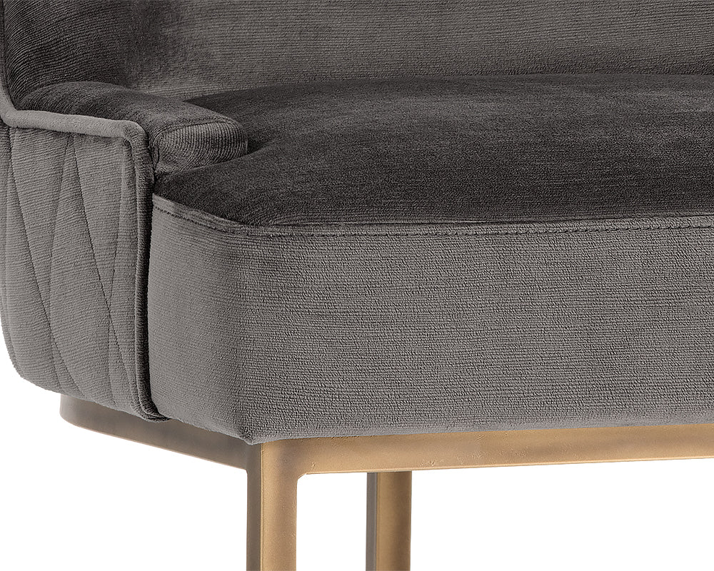 Sunpan Florence Dining Chair - Abbington Black/Piccolo Pebble/Piccolo Prosecco