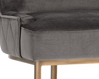 Sunpan Florence Dining Chair - Abbington Black/Piccolo Pebble/Piccolo Prosecco