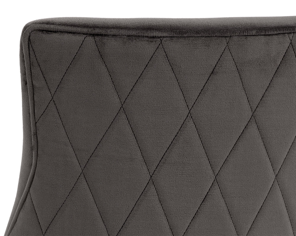 Sunpan Florence Dining Chair - Abbington Black/Piccolo Pebble/Piccolo Prosecco