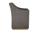 Sunpan Zane Wheeled Lounge Chair in Abbington Black/Piccolo Pebble/Piccolo Prosecco