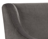 Sunpan Zane Wheeled Lounge Chair in Abbington Black/Piccolo Pebble/Piccolo Prosecco