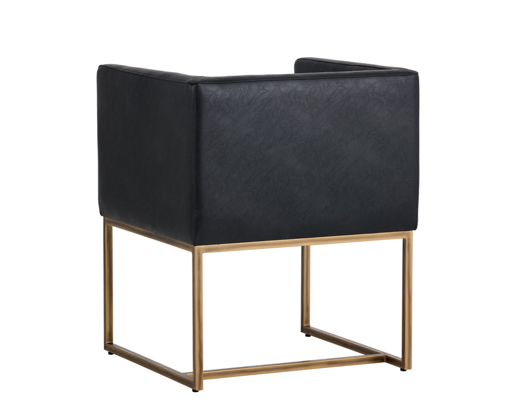 Sunpan Kwan Lounge Chair - Vintage Black/Blue
