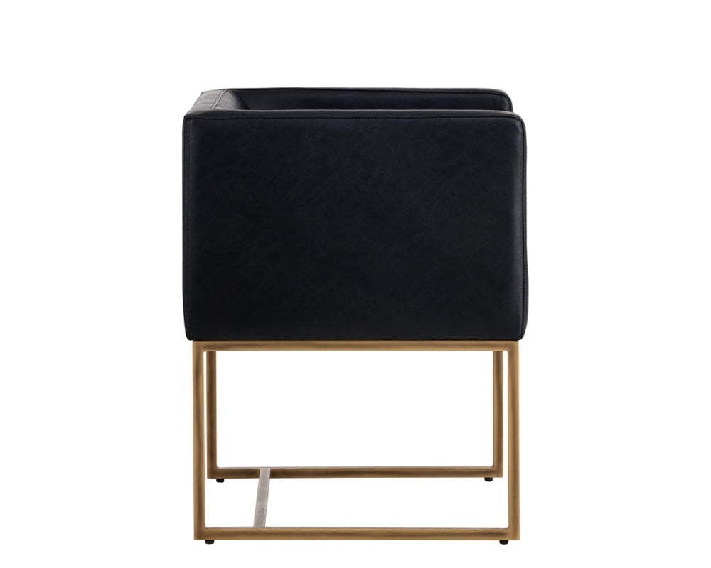 Sunpan Kwan Lounge Chair - Vintage Black/Blue