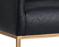 Sunpan Kwan Lounge Chair - Vintage Black/Blue